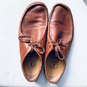 Clarks Mens Brown Leather Wallabee Loafers Sz 10.5